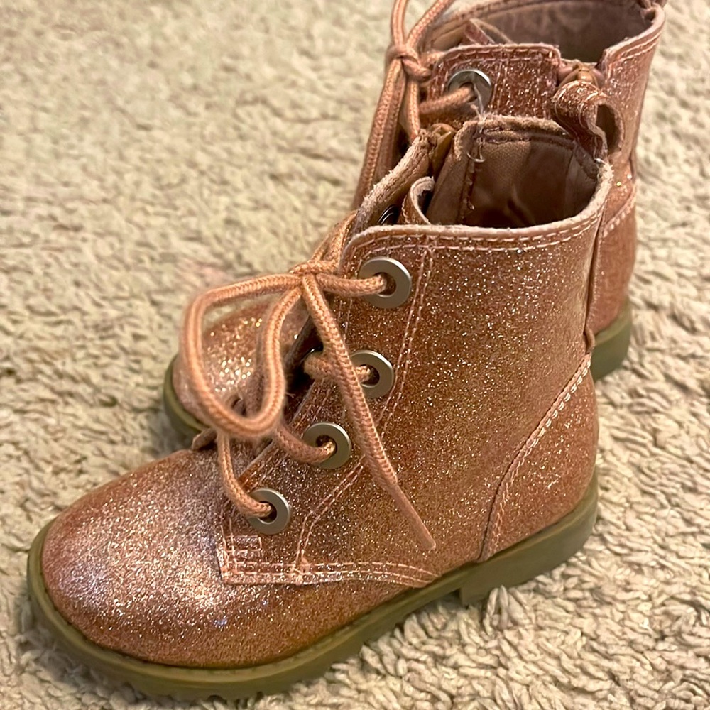 Toddler size 7 H&M glitter Combat Boots